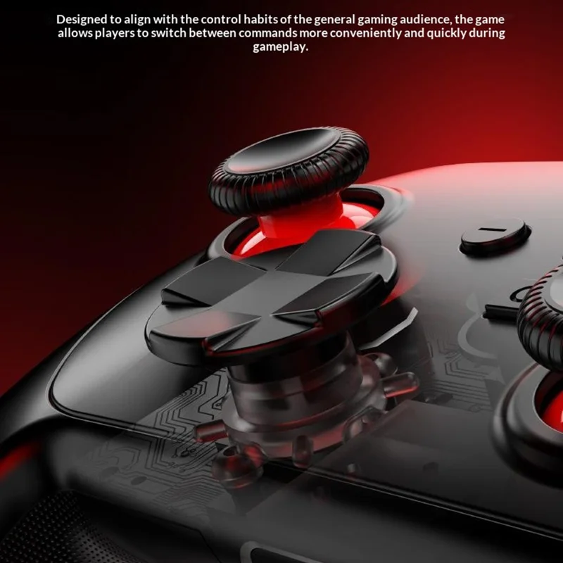 S13E Wireless Gaming Controller Dual Hall Effect Joysticks for Nintendo Switch 2 / Switch / PC with Programmable Back Buttons - Black  /  Red