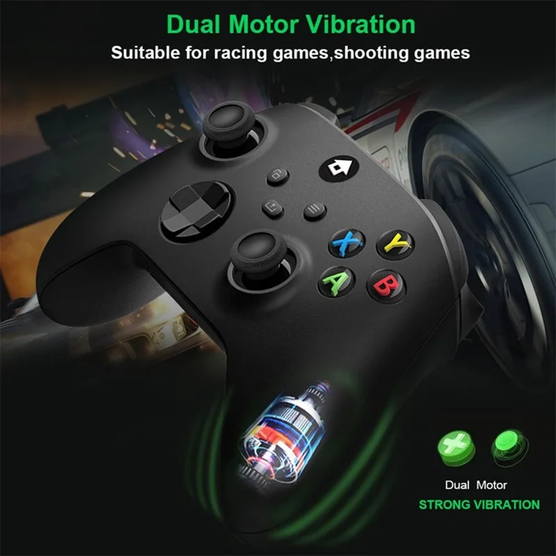 Game Controller for Xbox Series S / X / Xbox One / One S / One X / PC 2.4G Wireless Gamepad with Receiver - Black