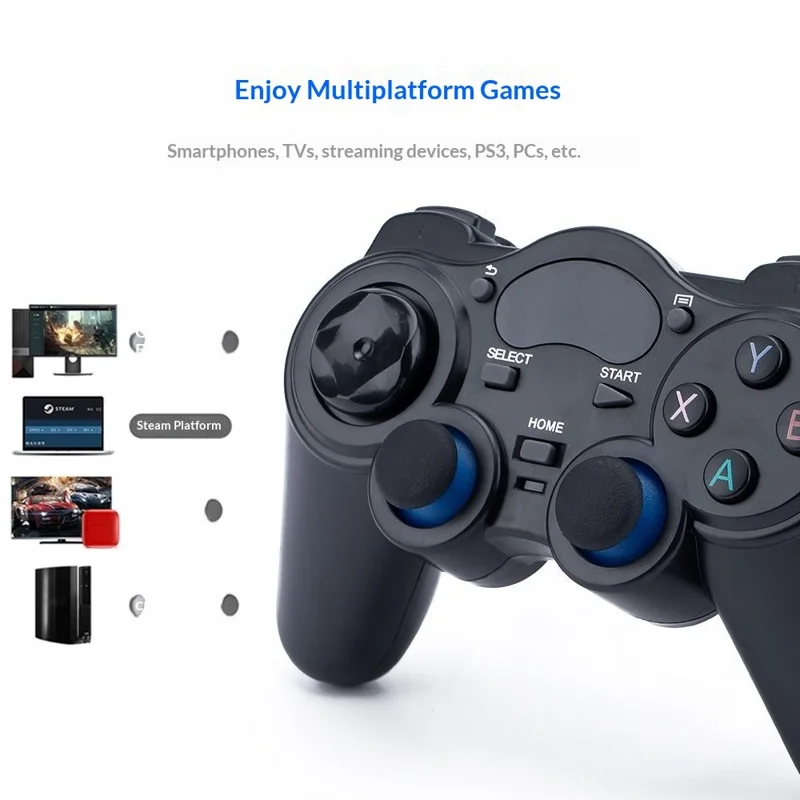 DNS-850 2.4G Wireless Game Controller for Sony PlayStation 3 / PC / TV / Android Smartphone Gaming - Black