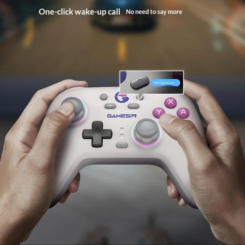 GAMESIR T4 NS Bluetooth-compatible Controller Hall Effect Joystick Gamepad with RGB Light for Nintendo Switch / Steam / PC - Retro White