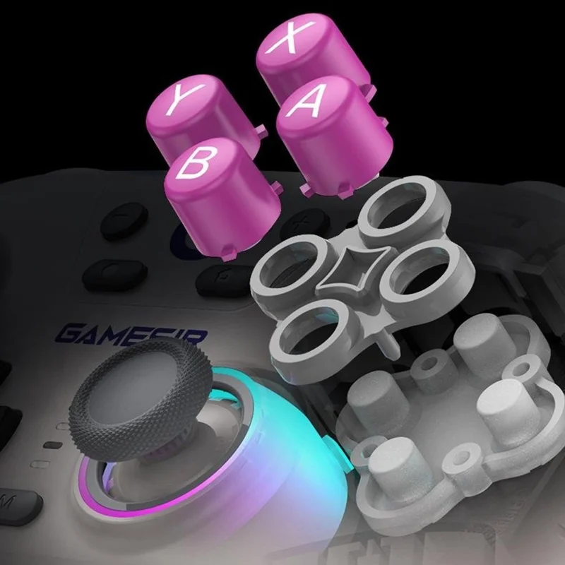 GAMESIR T4 NS Bluetooth-compatible Controller Hall Effect Joystick Gamepad with RGB Light for Nintendo Switch / Steam / PC - Retro White