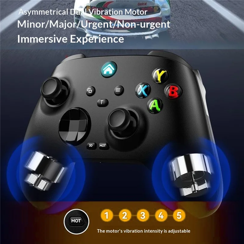 G11 Wireless Gaming Controller Hall Effect Triggers 6-Axis Gyroscope for Nintendo Switch / Sony PlayStation 4 / PC / iOS / Android - Black