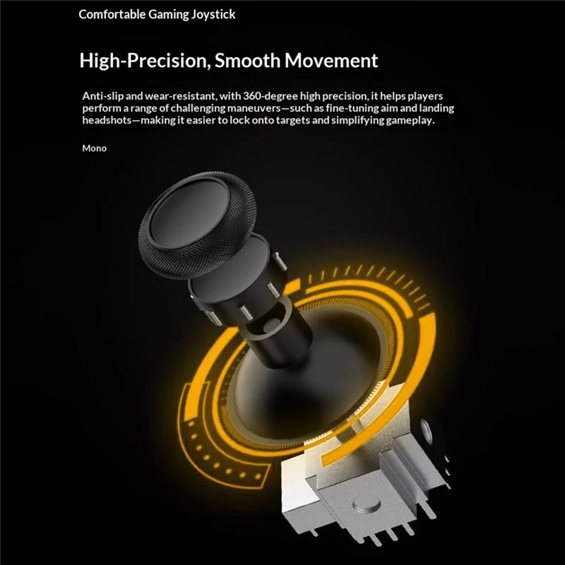 G11 Wireless Gaming Controller Hall Effect Triggers 6-Axis Gyroscope for Nintendo Switch / Sony PlayStation 4 / PC / iOS / Android - Black