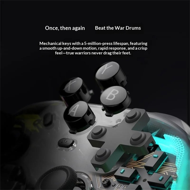 GAMESIR K1 Wired Gaming Controller for Xbox One / Series X / S / PC Hall Effect Transparent RGB Design - Gilding Gold