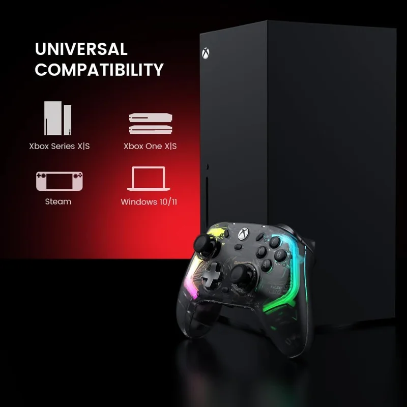 GAMESIR K1 Wired Gaming Controller for Xbox One / Series X / S / PC Hall Effect Transparent RGB Design - Gilding Gold