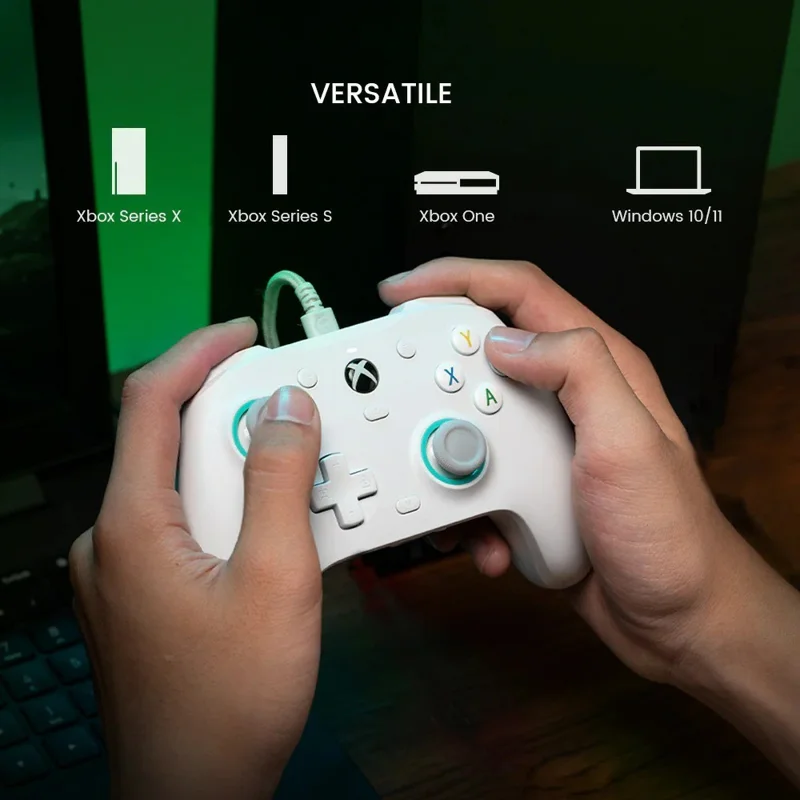 Проводной контроллер GAMESIR G7 SE с джойстиками на эффекте Холла, вибрацией триггеров и дополнительными кнопками для Xbox / Steam / ПК — белый