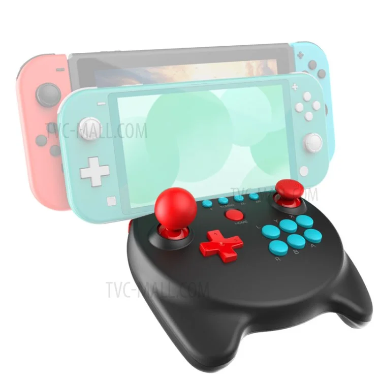 IPEGA PG-SW025 Bluetooth-compatible Wireless 6-Axis Vibration Gamepad Arcade Joystick Game Controller for Nintendo Switch/Switch Lite - Black