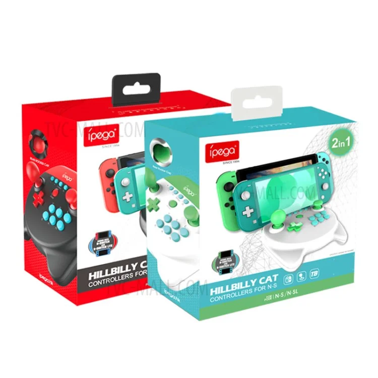 IPEGA PG-SW025 Bluetooth-compatible Wireless 6-Axis Vibration Gamepad Arcade Joystick Game Controller for Nintendo Switch/Switch Lite - Black