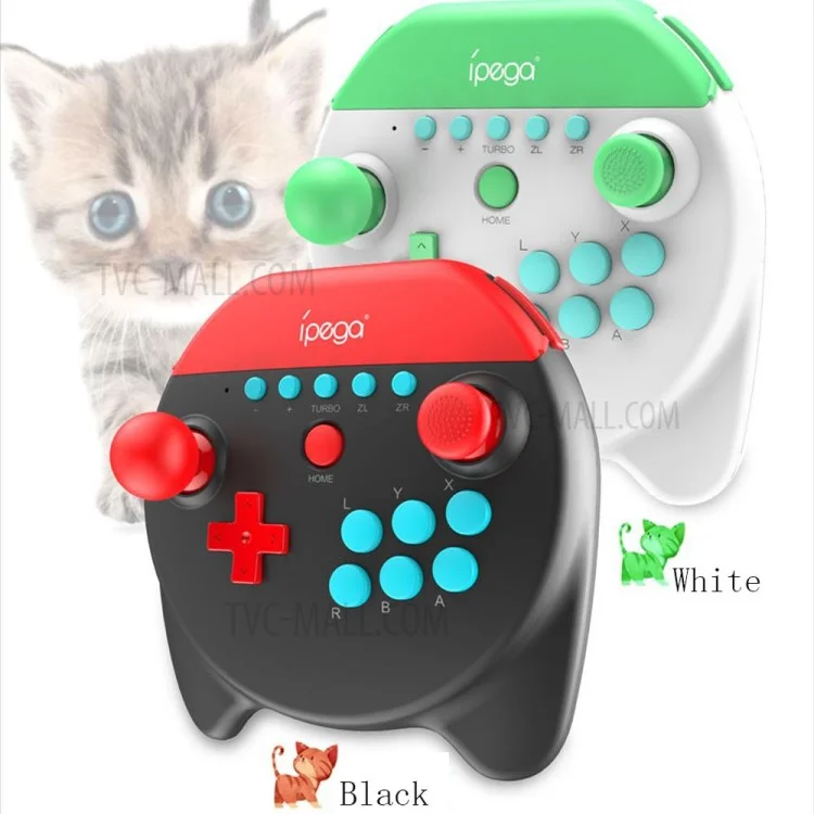 IPEGA PG-SW025 Bluetooth-compatible Wireless 6-Axis Vibration Gamepad Arcade Joystick Game Controller for Nintendo Switch/Switch Lite - Black