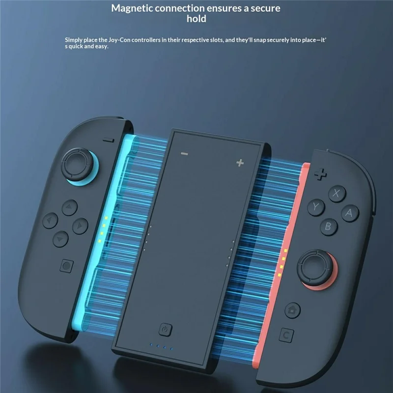 SW2070 Charging Grip for Nintendo Switch 2 Joy-Con Controller 1500mAh Portable Charger with Back Button - Black
