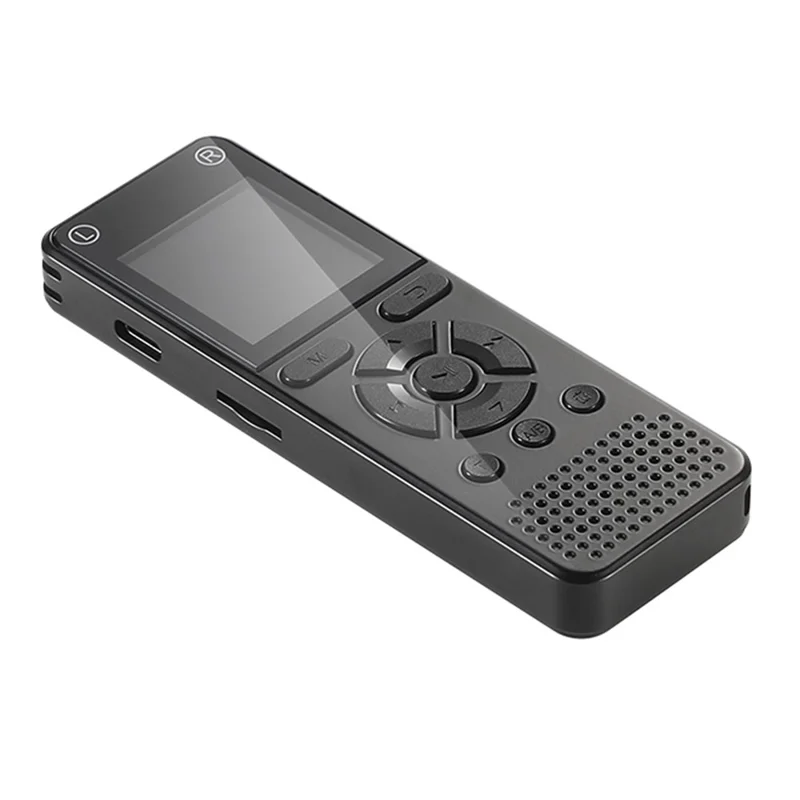 T51 Digital Voice Recorder Built-in 8GB Memory Noise Reduction 1.44 Inch TFT Screen MP3 Player - Black