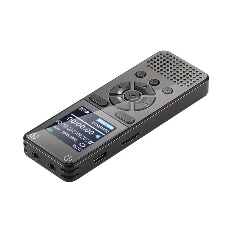 T51 Digital Voice Recorder Built-in 8GB Memory Noise Reduction 1.44 Inch TFT Screen MP3 Player - Black
