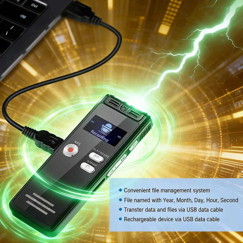 N15 Digital Voice Recorder 0.96 Inch LCD Screen Multifunctional MP3 Player, without Memory - Black