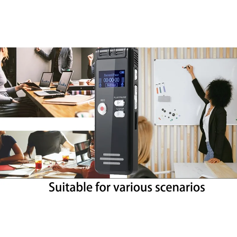N15 Digital Voice Recorder 0.96 Inch LCD Screen Multifunctional MP3 Player, without Memory - Black