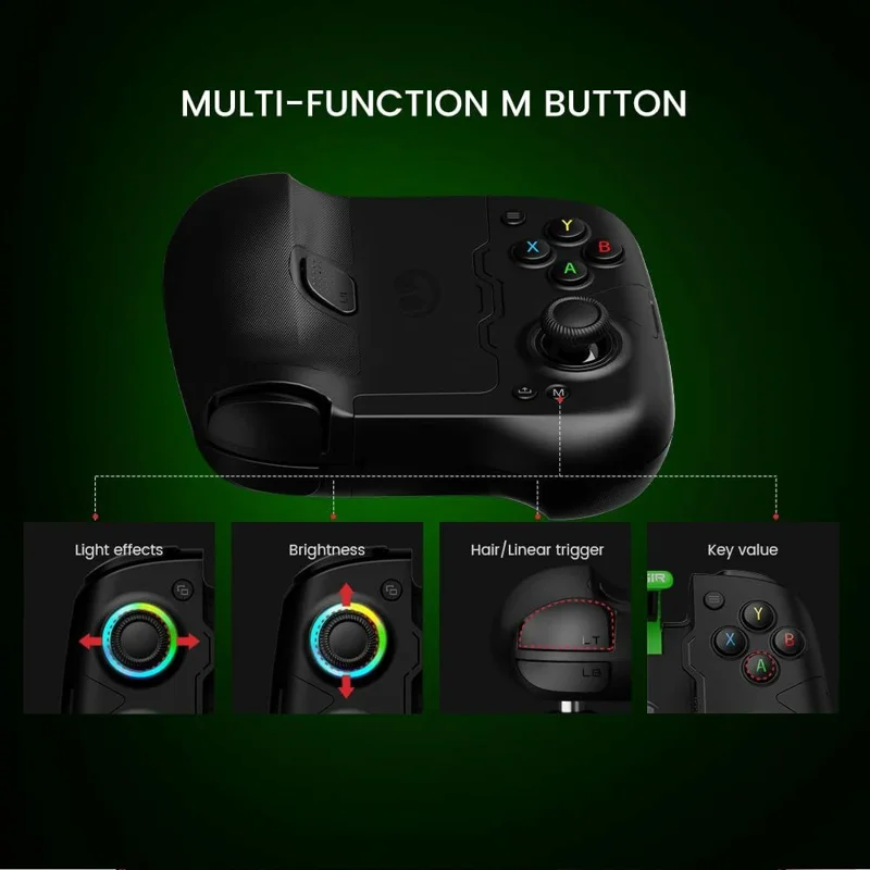 GAMESIR X4a Split Stretch Controller 256-Level Hall Effect Triggers Android Bluetooth-Compatible Gamepad - Black