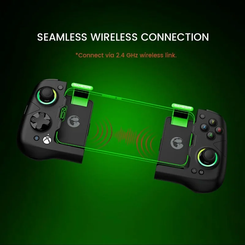 GAMESIR X4a Split Stretch Controller 256-Level Hall Effect Triggers Android Bluetooth-Compatible Gamepad - Black