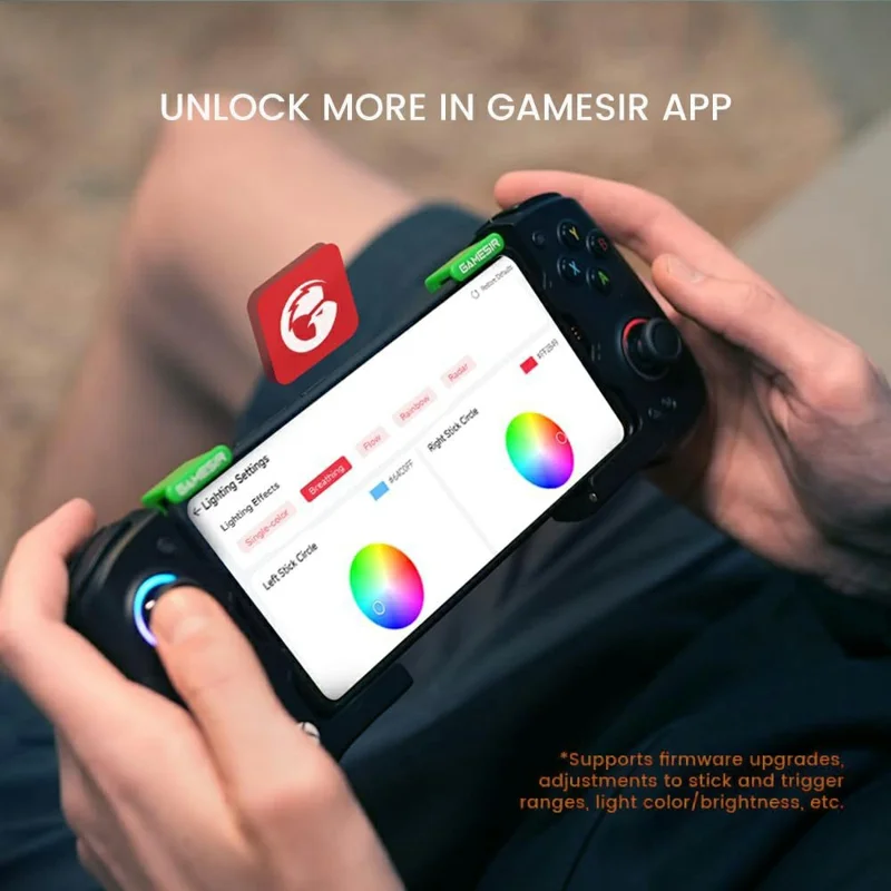 GAMESIR X4a Split Stretch Controller 256-Level Hall Effect Triggers Android Bluetooth-Compatible Gamepad - Black