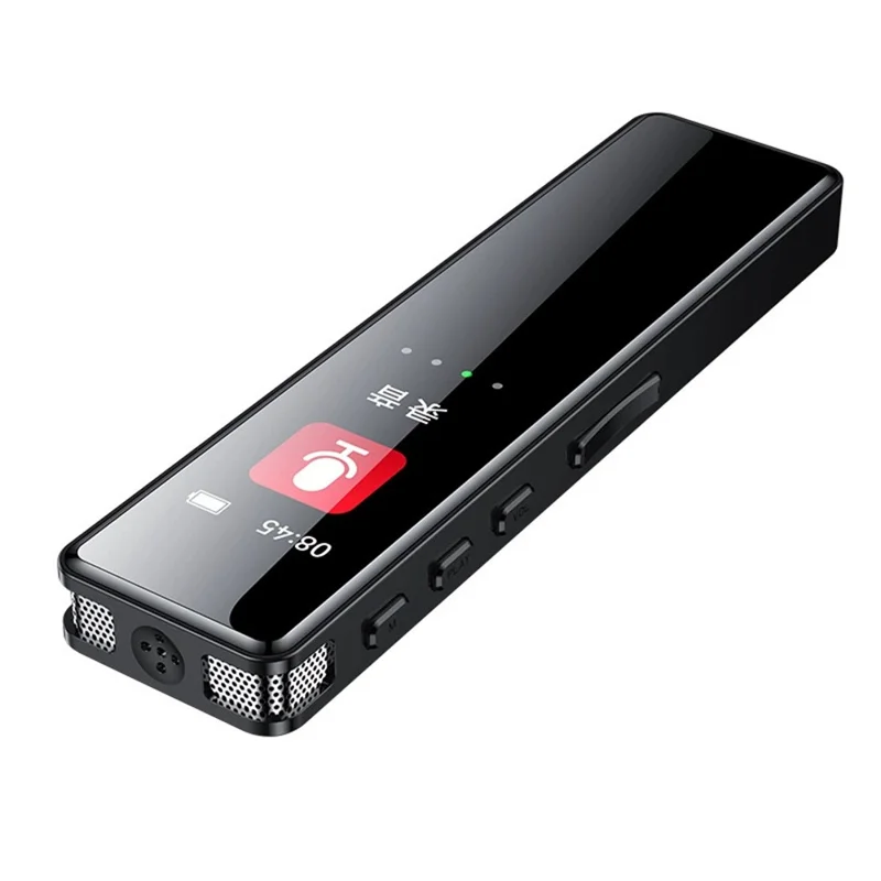 8830 16GB Digital Voice Recorder 0.96-Inch TFT Display 360-Degree Panoramic Microphone Audio Recorder - Black
