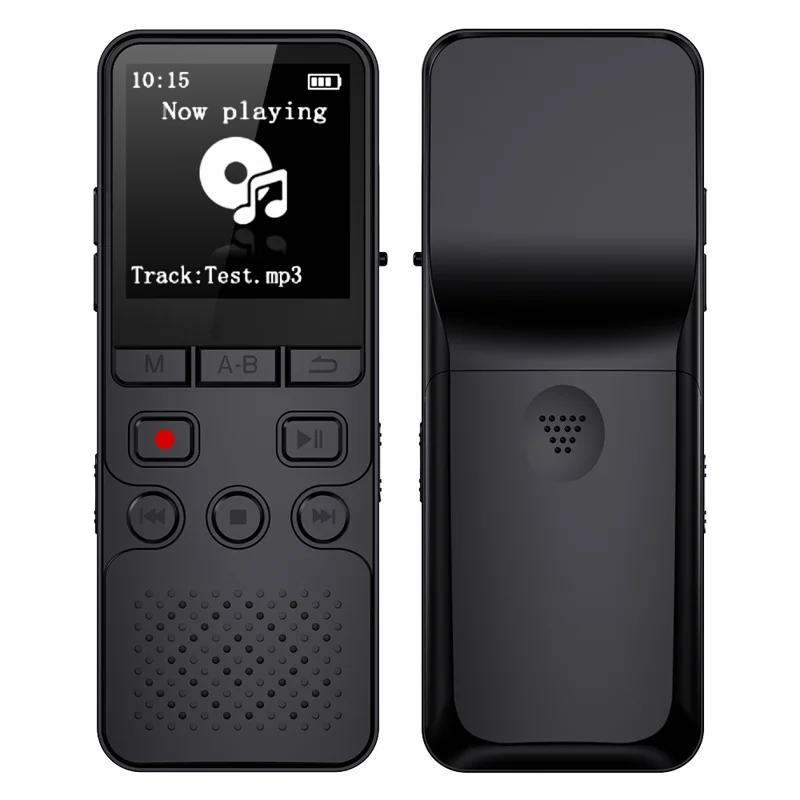 P329 8GB Digital Voice Recorder 1536Kbps PCM Noise Reduction Voice Activated Recording A-B Repeat 1.44 inch LCD Screen - Black
