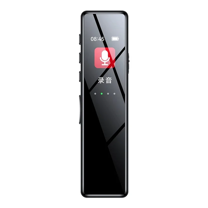 8GB Digital Voice Recorder 0.96-Inch TFT Display 360-Degree Panoramic Microphone Audio Recorder - Black
