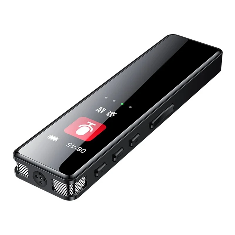 8GB Digital Voice Recorder 0.96-Inch TFT Display 360-Degree Panoramic Microphone Audio Recorder - Black