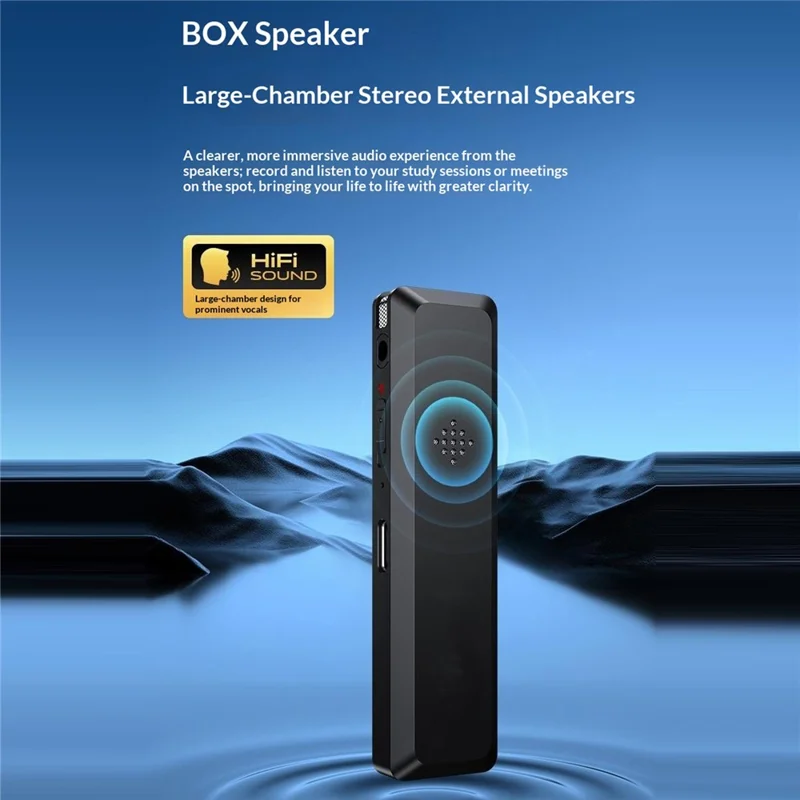 8830 32GB Digital Voice Recorder 0.96-Inch TFT Display 360-Degree Panoramic Microphone Audio Recorder - Black