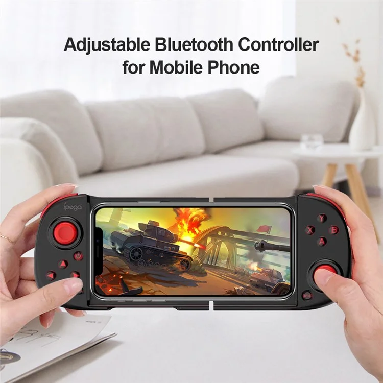IPEGA PG-9217 Stretchable Wireless Gamepad Bluetooth-compatible Joystick Game Handle for IOS/Android - Black