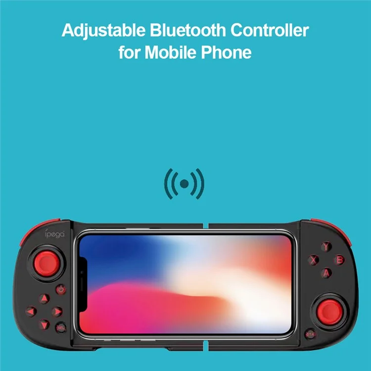 IPEGA PG-9217 Stretchable Wireless Gamepad Bluetooth-compatible Joystick Game Handle for IOS/Android - Black