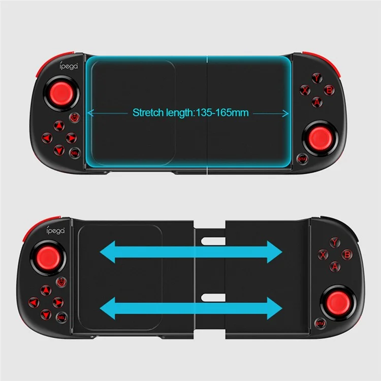 IPEGA PG-9217 Stretchable Wireless Gamepad Bluetooth-compatible Joystick Game Handle for IOS/Android - Black