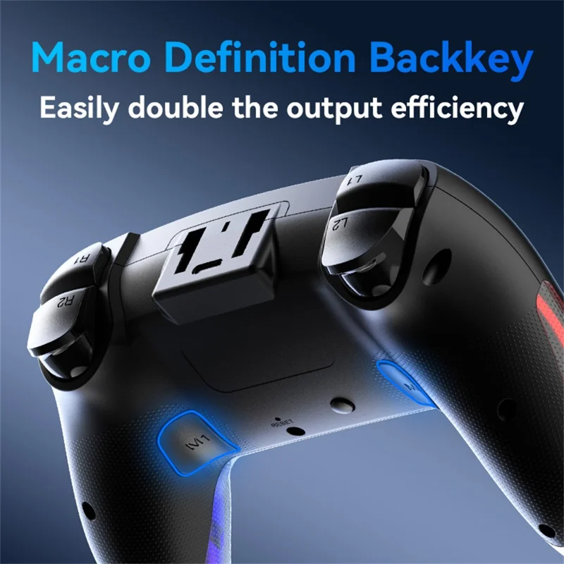 Drahtloser Game-Controller P07 mit Hall-Effekt-Joysticks, Bluetooth-kompatibel 5.4, 1000-mAh-Akku für Sony PlayStation 5, Android, PC und iOS – Schwarz