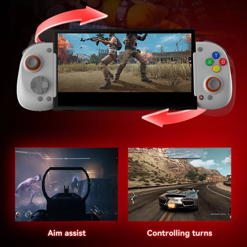 D8+ Bluetooth 5.2 Draadloze Controller voor Nintendo Switch, iOS, Android, Sony PlayStation 3 / 4 en PC met USB-C Dual Mode en 6-assige Gyroscoop - Zwart