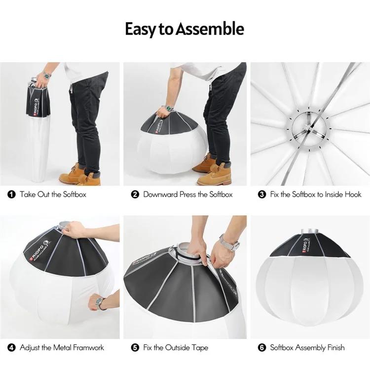 TRIOPO KQ65 65cm Laterne Softbox Sphärical Collapsible Soft Box Studio Fotografie Video Beleuchtung Zubehör