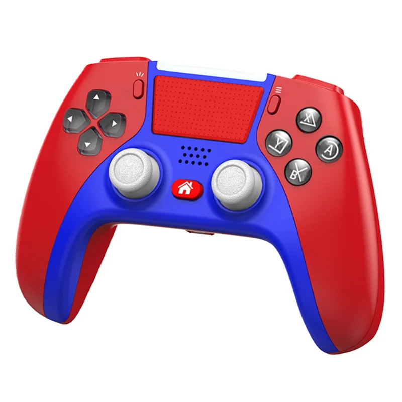 P02 Bluetooth Wireless Game Controller Double Vibration Six-axis Programmable Gamepad for Nintendo Switch/PS4 Game Consoles - Red