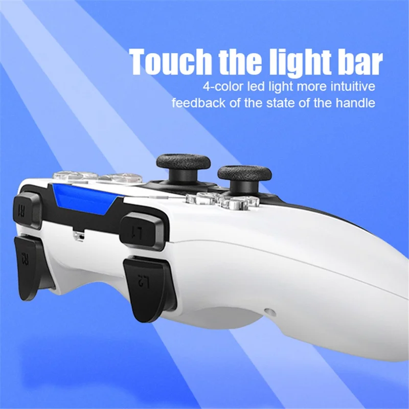 P02 Bluetooth Wireless Game Controller Double Vibration Six-axis Programmable Gamepad for Nintendo Switch/PS4 Game Consoles - Red