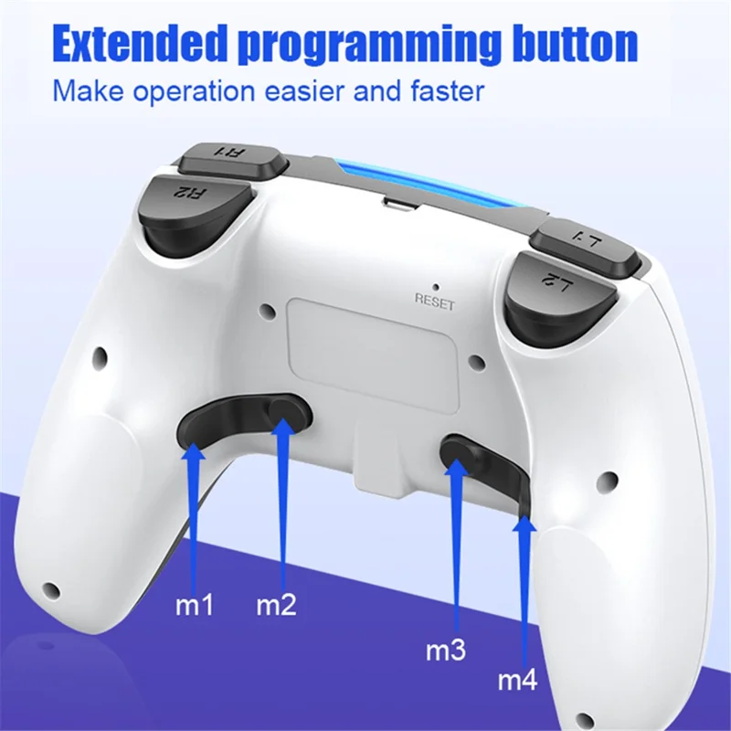 P02 Bluetooth Wireless Game Controller Double Vibration Six-axis Programmable Gamepad for Nintendo Switch/PS4 Game Consoles - Red