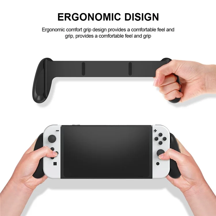 JYS JYS-NS217 Poignée antidérapante Support Joypad Contrôleur Poignée pour Nintendo Switch OLED Console de Jeu - Noir