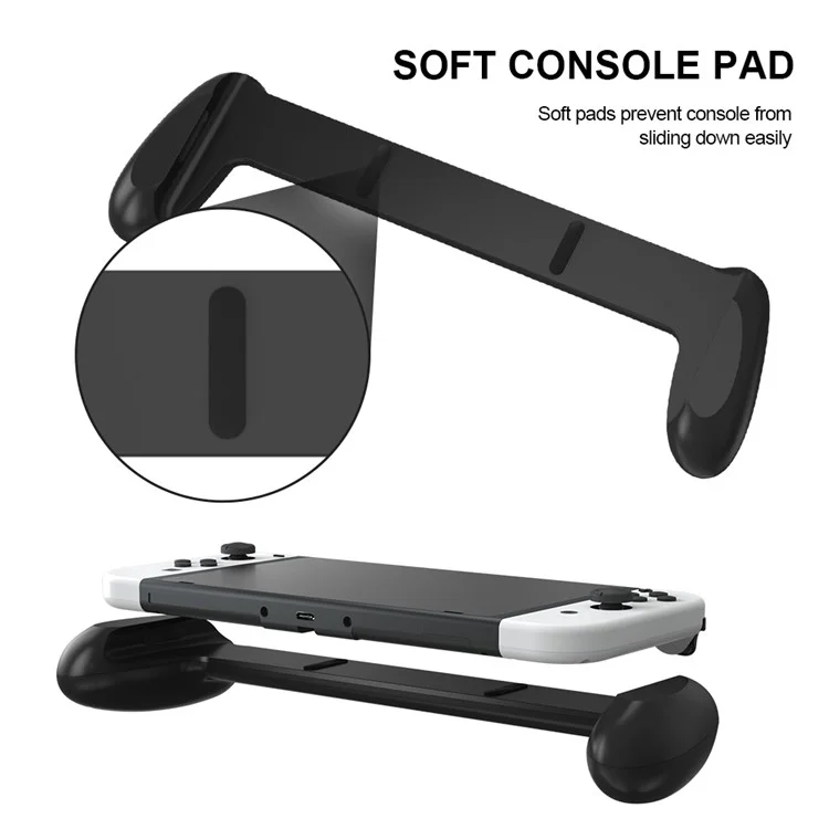 JYS JYS-NS217 Poignée antidérapante Support Joypad Contrôleur Poignée pour Nintendo Switch OLED Console de Jeu - Noir