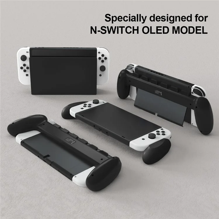 JYS JYS-NS217 Poignée antidérapante Support Joypad Contrôleur Poignée pour Nintendo Switch OLED Console de Jeu - Noir
