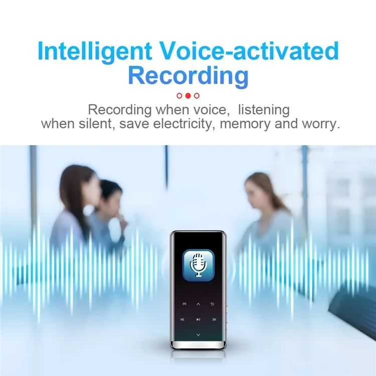 M13 64GB Voice Activated Audio Recorder 1.5 inch Screen Bluetooth-compatible MP3 Music Video Player FM Radio E-book Reader Voice Recorder