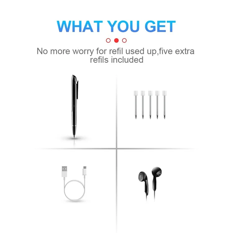Q9 4GB Digital Voice Recorder Pen mit OLED-Anzeige + Schreibstift 2 in 1 für Nachrichten-Interviews, Geschäftsverhandlungen und Besprechungen