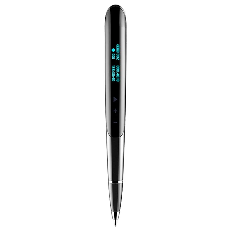 Q9 16 Go Enregistreur Vocal Numérique Réduction de Bruit avec Écran OLED + Stylo Stylo 2 en 1 pour Interviews de Presse, Réunions d'Affaires