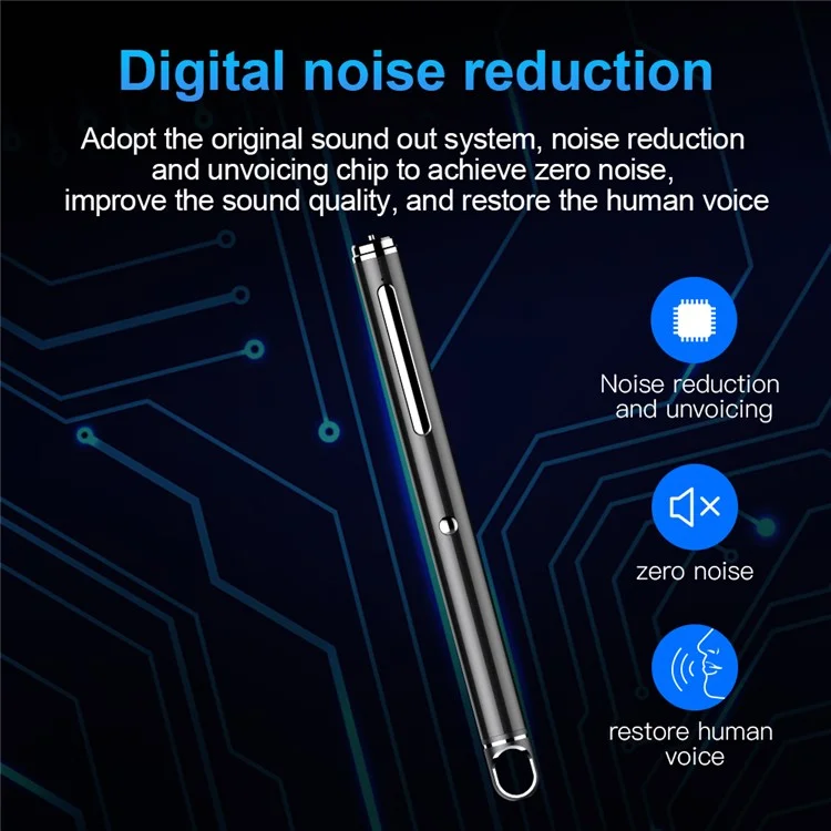 Q83 Voice Control Recorder Grabación De Voz Dispositivo De Pluma 16G Indicador De Rayos Infrarrojos Grabador De Voz