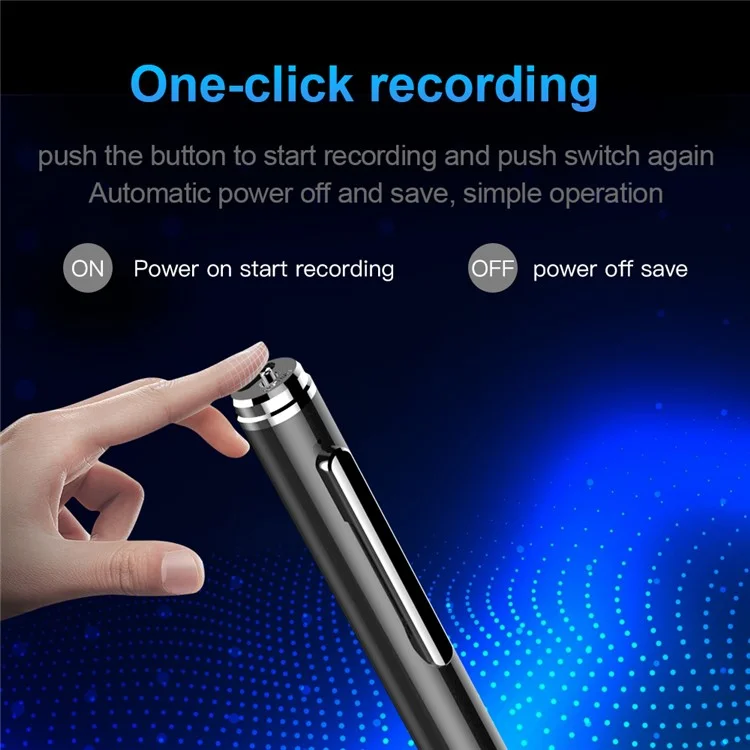 Q83 Voice Control Recorder Grabación De Voz Dispositivo De Pluma 16G Indicador De Rayos Infrarrojos Grabador De Voz