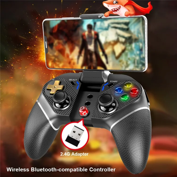IPEGA PG-9218 Bluetooth Cordless Gamepad Controlador de Jogo Sem Fio com Receptor 2.4G Botão Programável para Nintendo Switch/PS3/PC