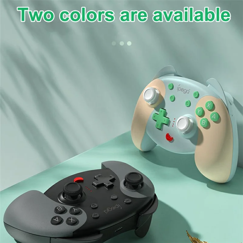 Беспроводной игровой контроллер IPEGA PG-SW068, джойстик с шестипозиционным гироскопом, поддержка Bluetooth, NFC, вибрация, для Nintendo Switch — черный/серый