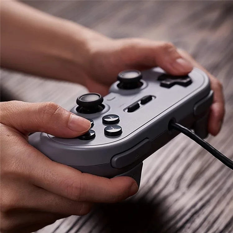 Contrôleur Câblé 8Bitdo Pro 2 Console De Jeu De Jeux Steam GamePad Avec Vibration Modifiable Pour Nintendo Commutateur / Windows - Blanche