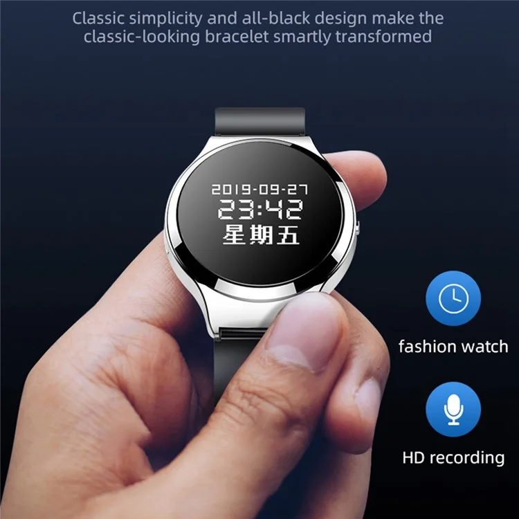 Bracelet Enregistreur Vocal S8 8 Go Voice Recorder Appareil d'enregistrement Numérique Montre pour Conférences Réunions Entretiens Classes