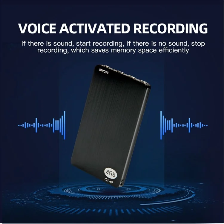 M2 8 gb Inteligente Ruído Cancelamento HD Voice Executada Recorder Mini Ferramenta de Armazenamento de Gravação de Áudio