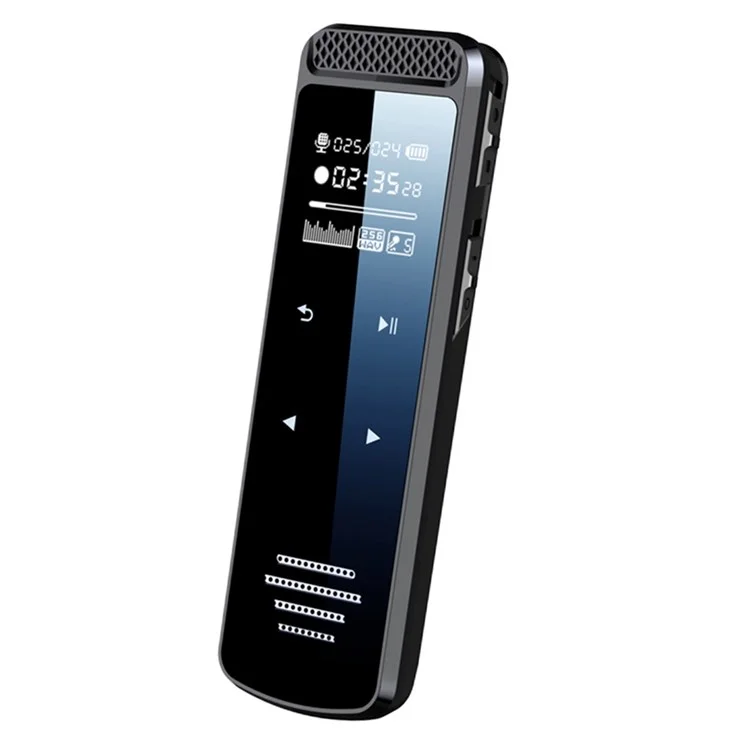 Q55 8 Go Enregistreur Vocal avec Écran Tactile de Reconnaissance Vocale en Alliage de Zinc Lecture MP3 Enregistrement d'une Touche Enregistreur Vocal pour Conférences Réunions Cours