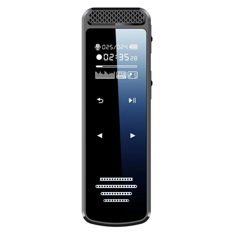 Q55 8 Go Enregistreur Vocal avec Écran Tactile de Reconnaissance Vocale en Alliage de Zinc Lecture MP3 Enregistrement d'une Touche Enregistreur Vocal pour Conférences Réunions Cours